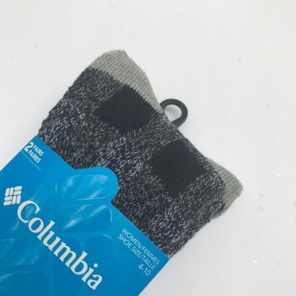 COLUMBIA Full Cushion Moisture Control Cotton Blend Crew Socks 2 Pairs - Picture 3 of 3